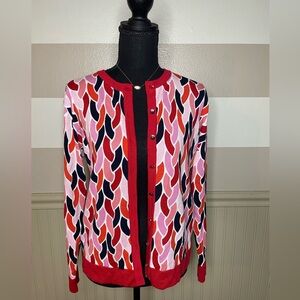 Charter Club Multicolor Patterned Cardigan Size Small